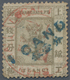 China - Shanghai: 1873, First Candareen Provisional Small Dragon 1 Cand. Blue On 12 Cand. Greyish Br - Sonstige & Ohne Zuordnung