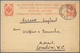 China - Provinzausgaben - Mandschurei (1927/29): 1912. Russian Postal Stationery Card 4k Red Written - Mandschurei 1927-33