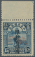 China - Provinzausgaben - Sinkiang (1915/45): 1932, Airmail Ovpt. On 15 C. Dark Blue, A Top Margin C - Sinkiang 1915-49