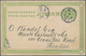 China - Ganzsachen: 1907, Card 1 C. Light Green Canc. Lunar Dater "Chekiang Shanghai" W. Bisected Bi - Cartoline Postali