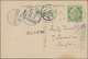 China - Ganzsachen: 1908, Card Square Dragon 1 C. Canc. Bisected Bilingual "SOOCHOW15 JUL 08" With S - Ansichtskarten