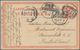 China - Ganzsachen: 1915, UPU Card 4 C. Canc. Boxed Bilingual "TAITNGFU 8.12.6" Via Bisected Bilingu - Postcards