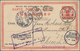 China - Ganzsachen: 1915, UPU Card Junk 4 C. Ovpt. "SdPdG" (POW Business) Canc. TIENTSIN 29 JUN 16" - Ansichtskarten