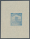 China - Ganzsachen: 1923 (ca.), Junk 2 C. Blue, Imperforated Proof On Thin Paper For Postcards. - Postcards