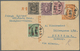China - Ganzsachen: 1938, Card 1 C Brown-orange "Sun Yat-sen" P, Uprated With 1/2 C Dark Brown, 1 C - Ansichtskarten