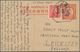 China - Ganzsachen: 1941. Chinese Postal Stationery Card 15c Red Upgraded With SG 400, 15c Scarlet T - Postcards