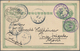 Japanische Post In China: 1892, UPU Card 3 S. Uprated 1 S. Green Tied "TIENTSIN I.J.P.O. 26 JUL 98" - 1943-45 Shanghai & Nanjing