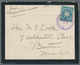 Japanische Post In China: 1899, 10 S. Blue Tied Violet "CHEFOO 25 APR 03" To Small Size Mourning Cov - 1943-45 Shanghai & Nanjing