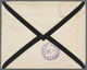 Japanische Post In China: 1899, 10 S. Blue Tied Violet "CHEFOO 25 APR 03" To Small Size Mourning Cov - 1943-45 Shanghai & Nanjing