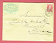 M - Lettre Nominative 154x115 - Oblitération Huy(Montmorency) Le 10-Août-1906 Sur 74 - Verso Héron - 1905 Grosse Barbe