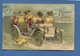 BONNE FETE PAQUES  Jolie CPA Gaudrée Relief Poussin Voiture Automobile Anthropomorphisme - Easter