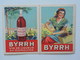 1939 Calendrier Pub Byrrh Vin Au Quiquina Femme  Portant Panier Osier Avec Raisins - Petit Format : 1921-40