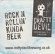 UNUSED BEERMAT - CRAFTY DEVIL BREWING CO CARDIFF, WALES) - ROCK N ROLLIN' KINDA BEER - (Cat 002) - (2018) - Sous-bocks