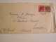 NIGERIA, Enveloppe,  1938, Timbres 1 + 2, Pour La France Limoges - Nigeria (1961-...)