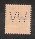 Perfin/perforé/lochung Switzerland No YT141/141a 1914 William Tell   WV Wagnersche Verlagsandstalt - Perforés