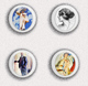 35 X John Singer Sargent (American Painter Painting Fan ART BADGE BUTTON PIN SET 2 (1inch/25mm Diameter) - Other & Unclassified