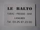 2000 PETIT CALENDRIER EN 2 VOLETS LE BALTO TABAC PRESSE BAR LANGRES (52) CHAT - Petit Format : 1991-00