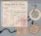 75- RACING- CLUB DE FRANCE Bois De Boulogne- Membre Actif,macarons 1901-1902-1909- Reçu Cotisations 1907. - Athlétisme