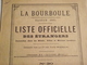 La BOURBOULE, Liste Officielle Des Étrangers, Logeant Dans Les Hotels ....1895 - Non Classés