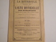 La BOURBOULE, Liste Officielle Des Étrangers, Logeant Dans Les Hotels ....1895 - Non Classés