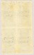 1893 25 Cent 4-er Block; Stamp Duty; Überdruckt 20 Cents; Revenue Stamp - Hawaii
