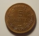 Greece 5 Lepta 1869 BB Varnished - Greece