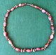 Women Pink- Red Stone Chain Necklace, 63 Cm 91 Grams - Colliers/Chaînes