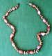 Women Pink- Red Stone Chain Necklace, 63 Cm 91 Grams - Colliers/Chaînes