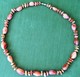 Women Pink- Red Stone Chain Necklace, 63 Cm 91 Grams - Colliers/Chaînes