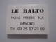 2000 PETIT CALENDRIER EN 2 VOLETS LE BALTO TABAC PRESSE BAR LANGRES (52) - Petit Format : 1991-00