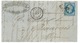 N° 14 BLEU NAPOLEON SUR DEVANT DE LETTRE / PANTIN POUR BEAUVAIS - 1849-1876: Période Classique