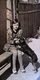 Original PHOTO PORTRAIT CARTE - LITTLE  GIRL WITH A DOG - CHIEN  - 1970s - Autres & Non Classés