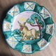 3 Piatti Vintage Da Appendere In Ceramica Fatti E Dipinti A Mano - Sicilia Caltagirone? Asino Ciuccio - Zonder Classificatie