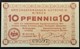 Billet 10 Pfennig LAGERGELD MONNAIE DE CAMP PRISONNIER DE GUERRE Kriegsgefangenenlager MINDEN 1917 - Other & Unclassified