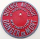 DISQUE METALLIQUE PREVENTION ELECTRICITE DEFENSE ABSOLUE DANGER DE MORT - Autres & Non Classés