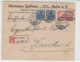 Fa. R-Brief Mit 148II, 113a Aus HALLE (Saale) 19.7.21 An Cigarrettenfabrik / Dresden - Geprüft - Briefe U. Dokumente