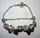 BRACELET ARGENTE 21 CM GENRE PANDORA  AVEC 8 CHARMS MICKEY NEUF - Bracelets