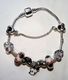 BRACELET ARGENTE 21 CM GENRE PANDORA  AVEC 8 CHARMS MICKEY NEUF - Bracelets