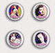 35 X Ann Blyth Film Fan ART BADGE BUTTON PIN SET 2 (1inch/25mm Diameter) - Films