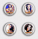 35 X Ann Rutherford Film Fan ART BADGE BUTTON PIN SET 2 (1inch/25mm Diameter) - Films