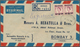 Bahrain: 1960. Registered Air Mail Envelope Addressed To Lndia Bearing SG 110, 40n.p. On 6d Purple ( - Bahrain (1965-...)
