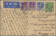 Birma / Burma / Myanmar: 1941. Air Mail Burma Postal Stationery Card 'half Anna On 9 Pies' Green Upg - Myanmar (Birma 1948-...)