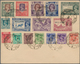 Birma / Burma / Myanmar: 1946, Unadressed Envelope With "MILY ADMN" Surcharged Set Of 16 Stamps Canc - Myanmar (Birma 1948-...)