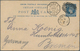 Ceylon / Sri Lanka: 1888/1892, Two Postal Stationery Items To Germany, With 1) 1887 P/s Envelope 5c. - Sri Lanka (Ceylon) (1948-...)