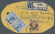 Dubai: 1952 Registered Air Mail 'Sample Tag' Addressed To London And Franked On The Reverse By Briti - Dubai