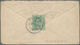 Indien - Used Abroad: Bhutan 1908. Indian KEVII Postal Stationery Envelope 'half Anna' Green (opened - Other & Unclassified