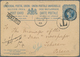 Indien - Ganzsachen: 1888: Postal Stationery Double Card 1½+1½a. Blue Used From Shillong To Teheran, - Unclassified