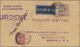 Indien - Flugpost: 1927, Two Early Flight Covers: 1) Printed Matter Flown From BOMBAY "3 11 27" To L - Corréo Aéreo