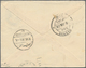 Indien - Flugpost: 1928. Indian Postal Stationery Envelope 1a Brown Upgraded With SG 174, 4a Olive T - Airmail