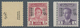 Irak: 1948-60 OVERPRINT VARIETIES: Seven Stamps Showing Various Varieties Of Their Overprint, With 1 - Irak